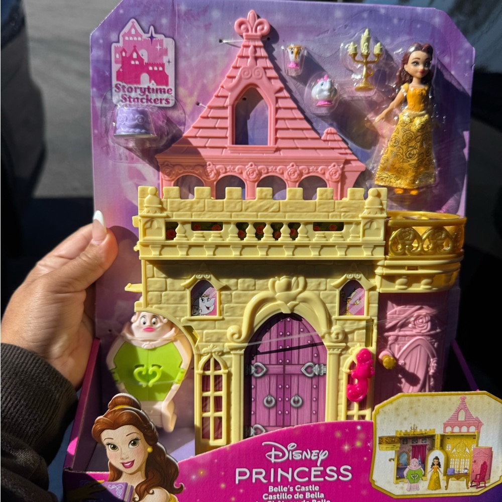 Disney Princess Belle's Enchanted Castle Set - Yellow and Pink